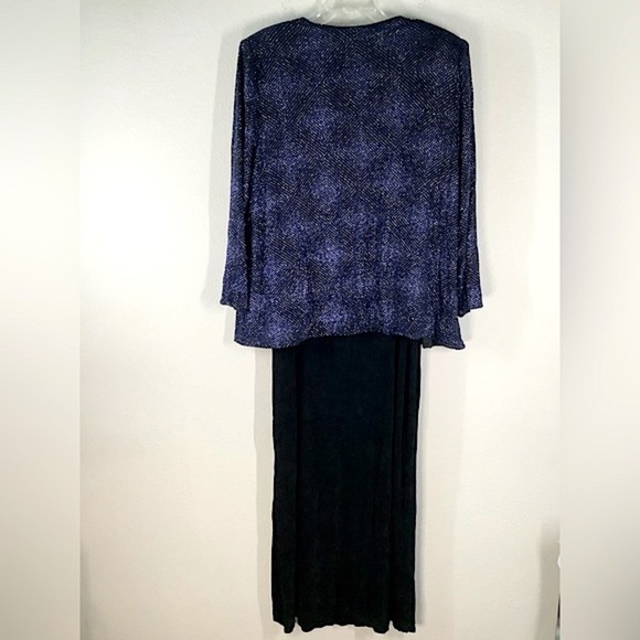 ALEX EVENINGS 2-Piece Evening Gown Set Glitter Jacket & Maxi Wedding 22W PETITE - Picture 13 of 14